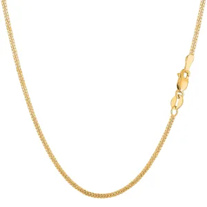 10k Yellow Gold Gourmette Chain Necklace, 1.5mm