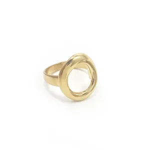 14K Gold Plated Cora Hollow Ring