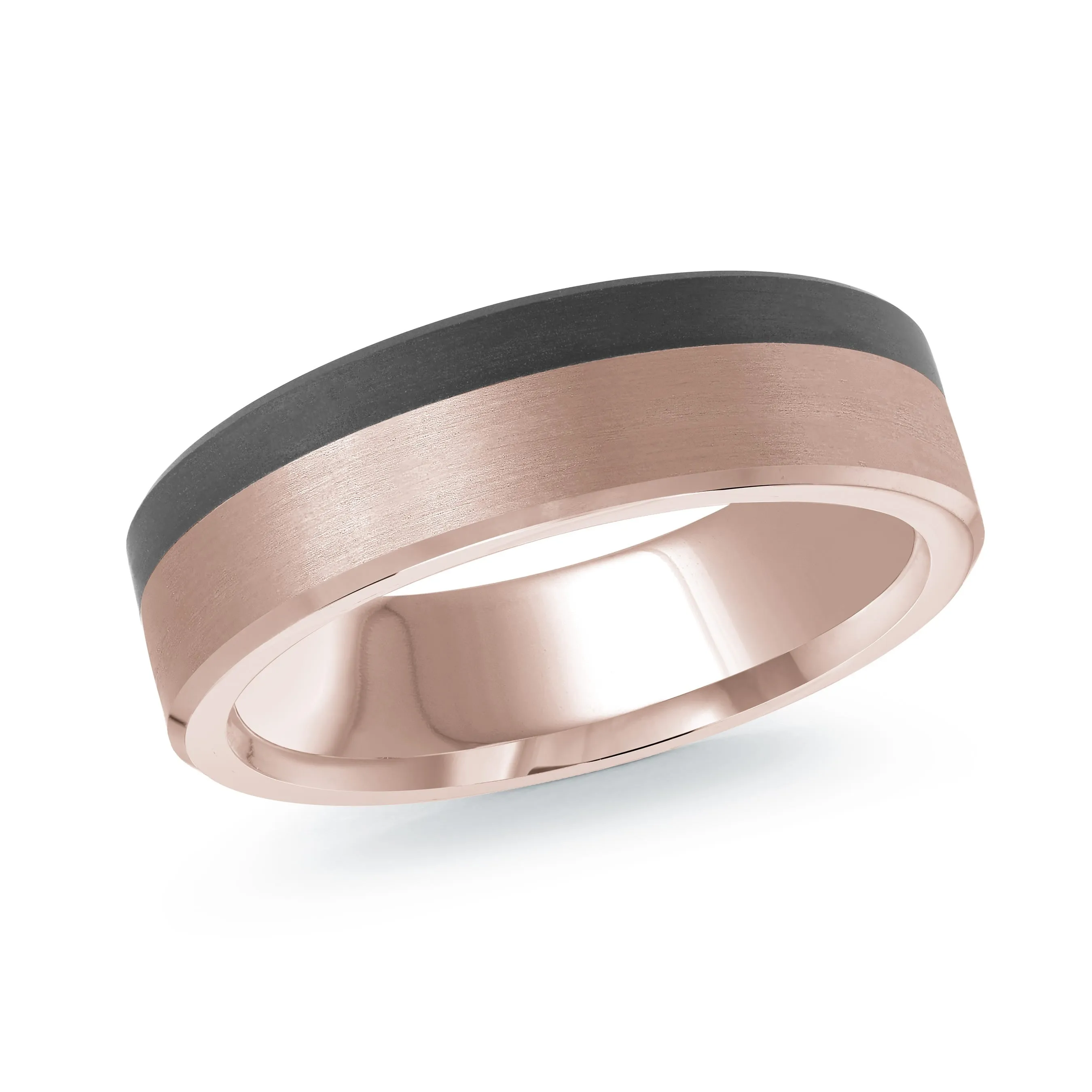 14K Rose Gold Ring from the Noir Collection by Malo - MRDA-148-65P