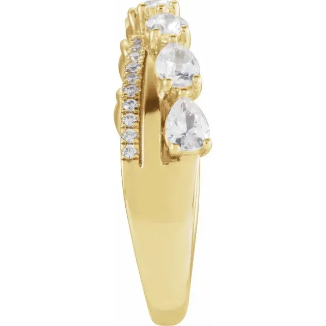 14K Yellow Gold 1 1/8 CTW Natural Diamond Ring