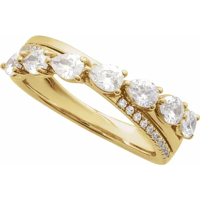 14K Yellow Gold 1 1/8 CTW Natural Diamond Ring