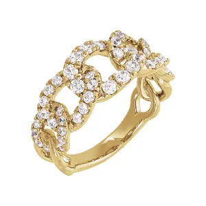 14K Yellow Gold 1 CTW Lab-Grown Diamond Ring