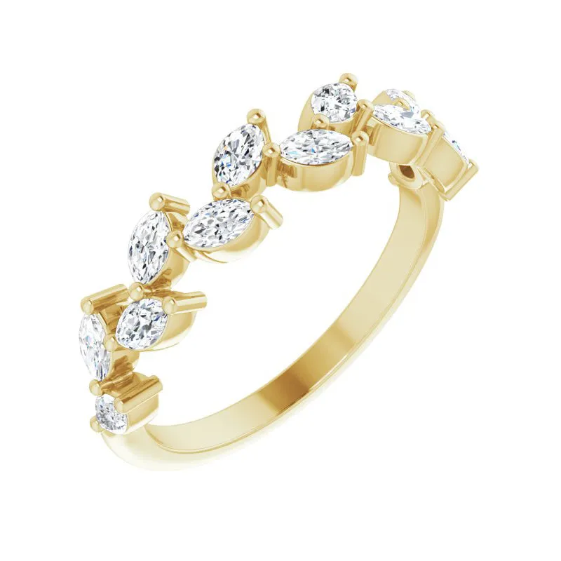 14K Yellow Gold 5/8 CTW Natural Diamond Anniversary Band