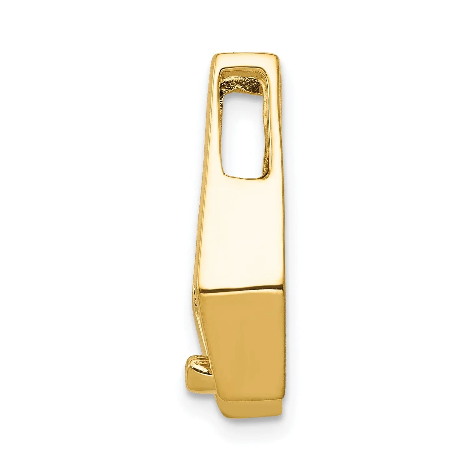 14k Yellow Gold Hold 6.5mm Stone Slide Pendant