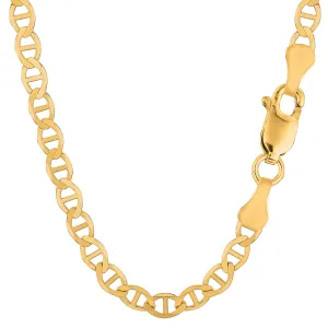 14k Yellow Gold Mariner Link Chain Necklace, 6.0 mm