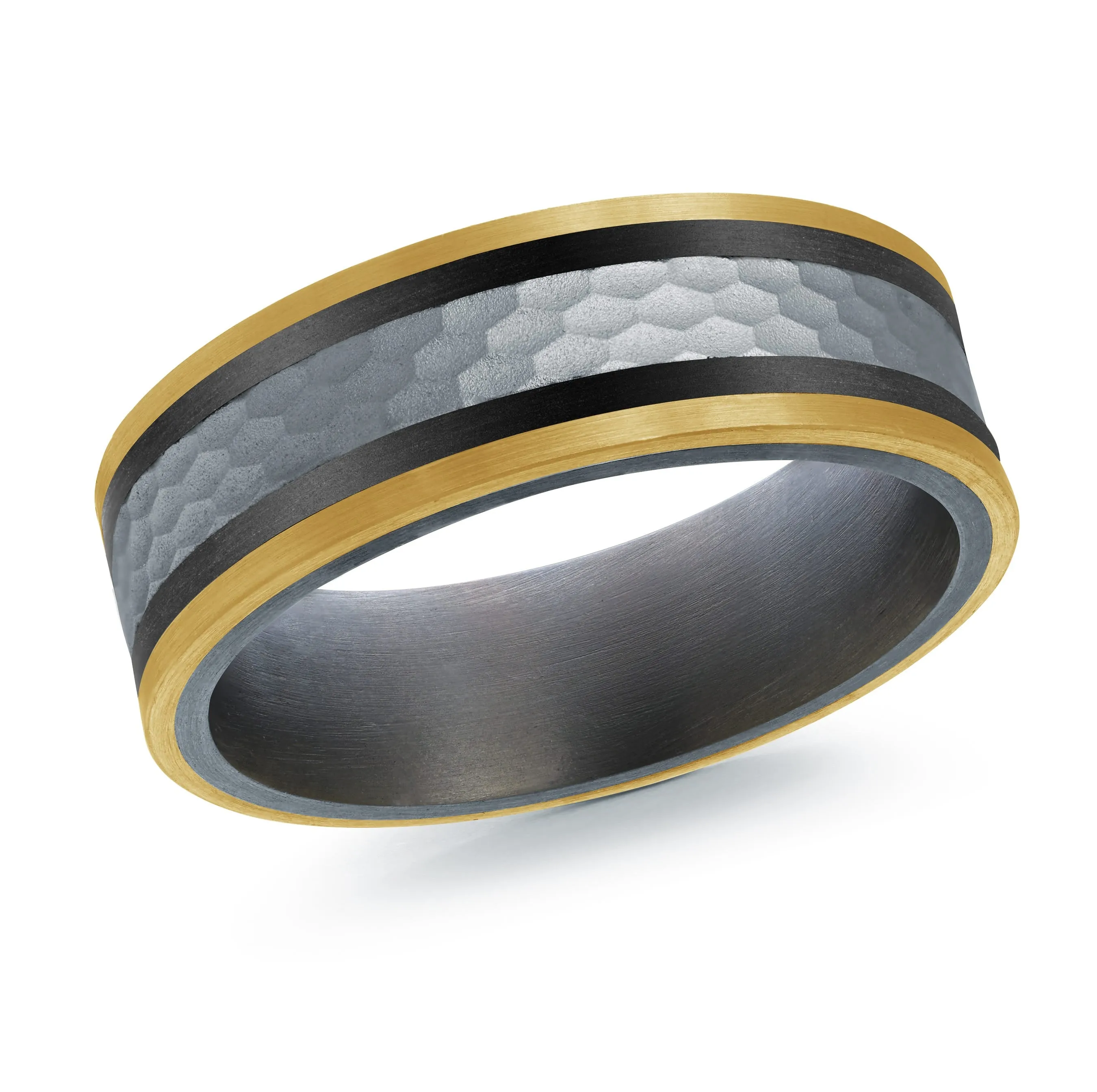 14K Yellow Gold with 14K White Gold Ring from the Tantalum Collection by Malo - MRDTS-028-7YW