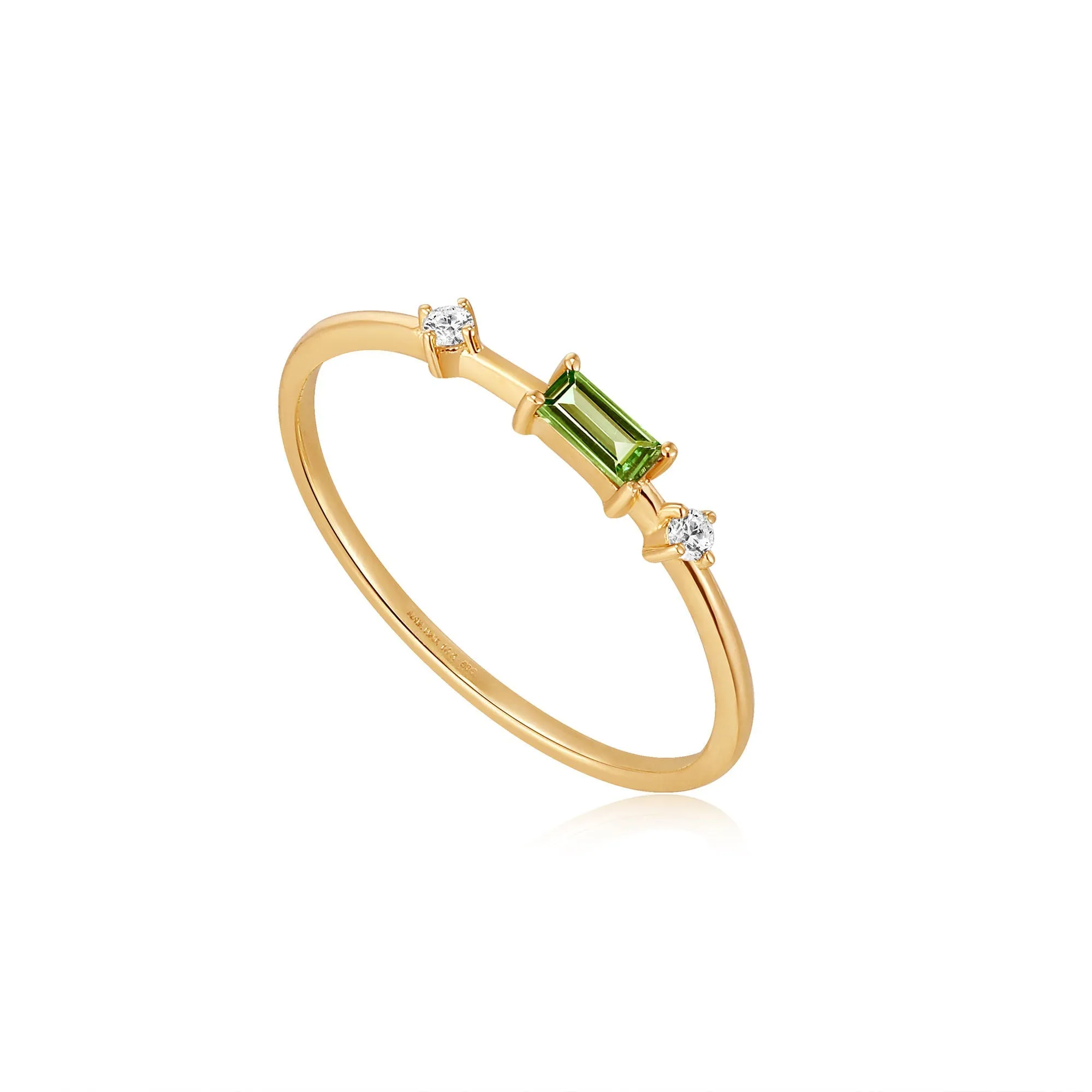 14kt Gold Tourmaline and White Sapphire Ring