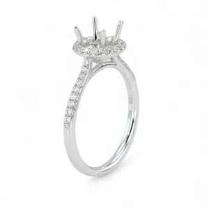 18K White gold 1CT solitary engagement diamonds ring-1000