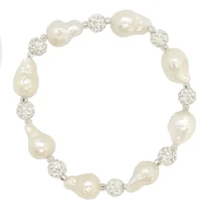 221-01-S | PETITE PEARL & CRYSTAL BRACELET (WHITE)