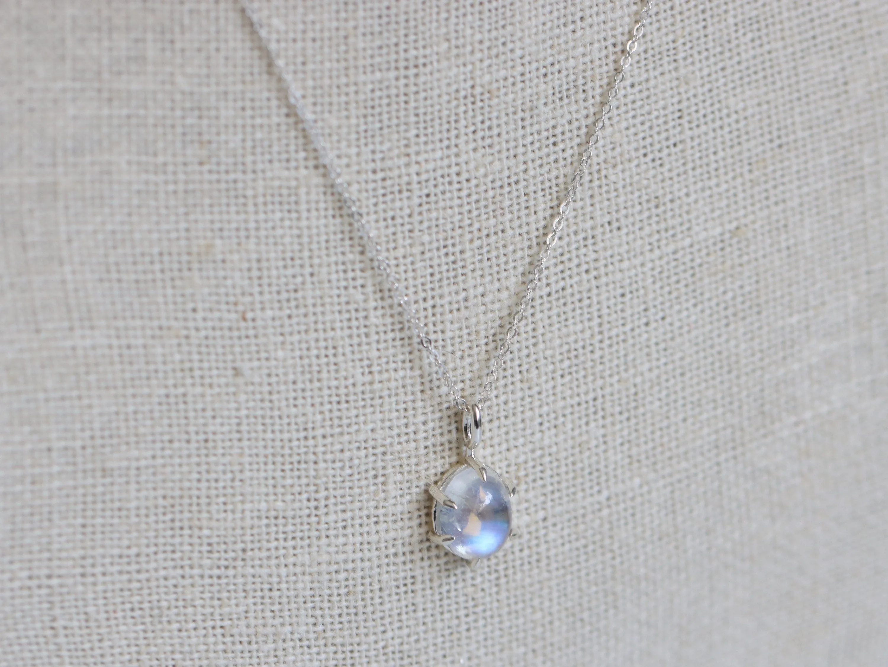 6 Prong Moonstone Necklace