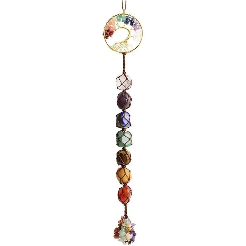 7 Chakras Natural Crystal Gemstone Meditation Ornament Crystal Tree