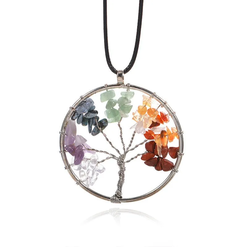 7 Chakras Natural Crystal Gemstone Meditation Ornament Crystal Tree