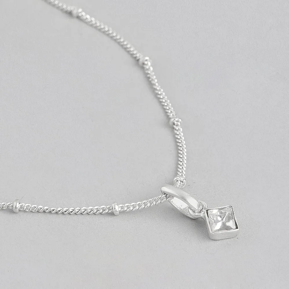 92.5 Silver Cubic Necklace