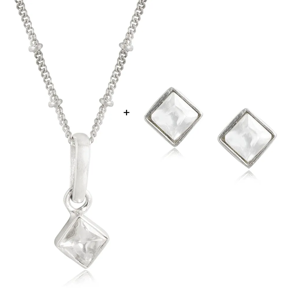 92.5 Silver Cubic Necklace