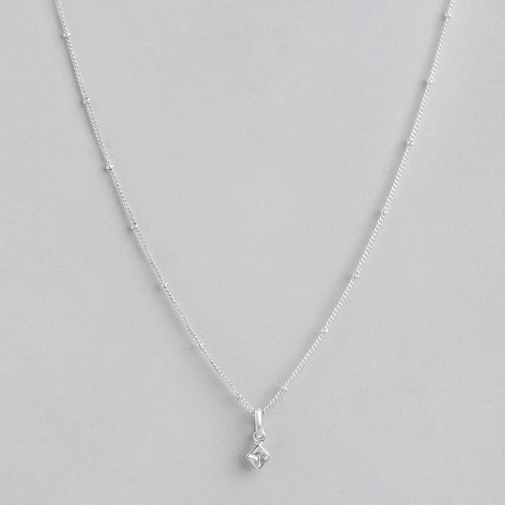 92.5 Silver Cubic Necklace