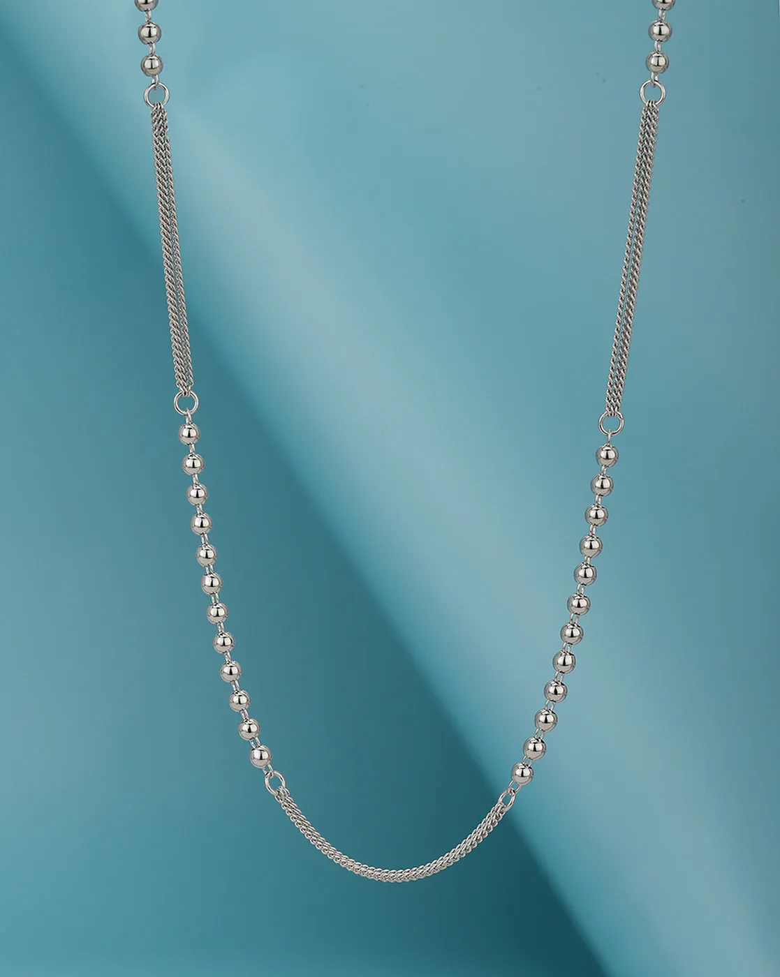 925 Sterling Silver Rhodium Plated Minimal Necklace