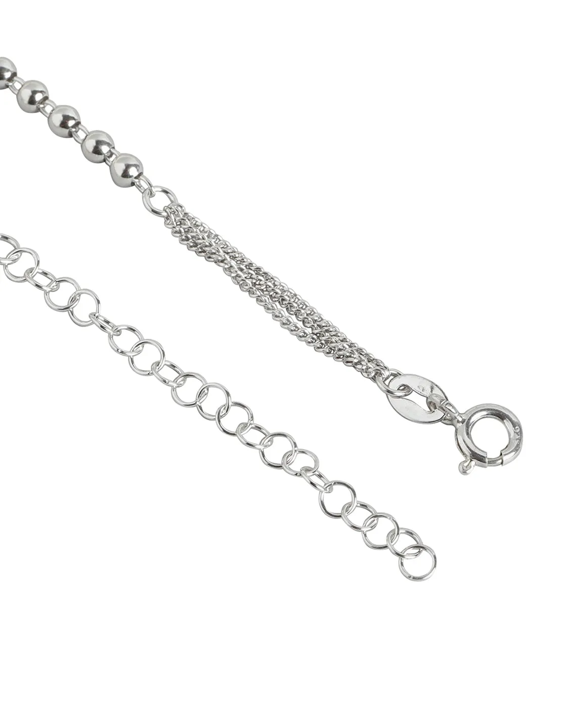 925 Sterling Silver Rhodium Plated Minimal Necklace