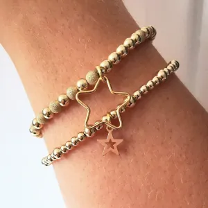 All That Glitters - Gold Bead Star Bracelet Collection