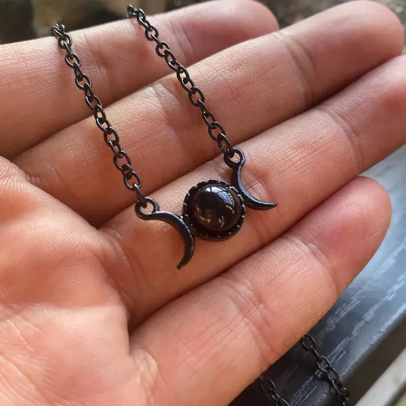 Alternative Multi Color Luna Moon Necklaces