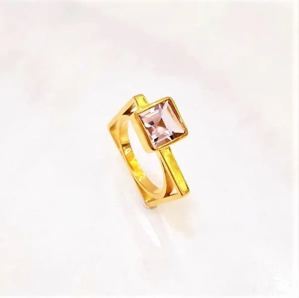 Amethyst Maxi Cube Ring