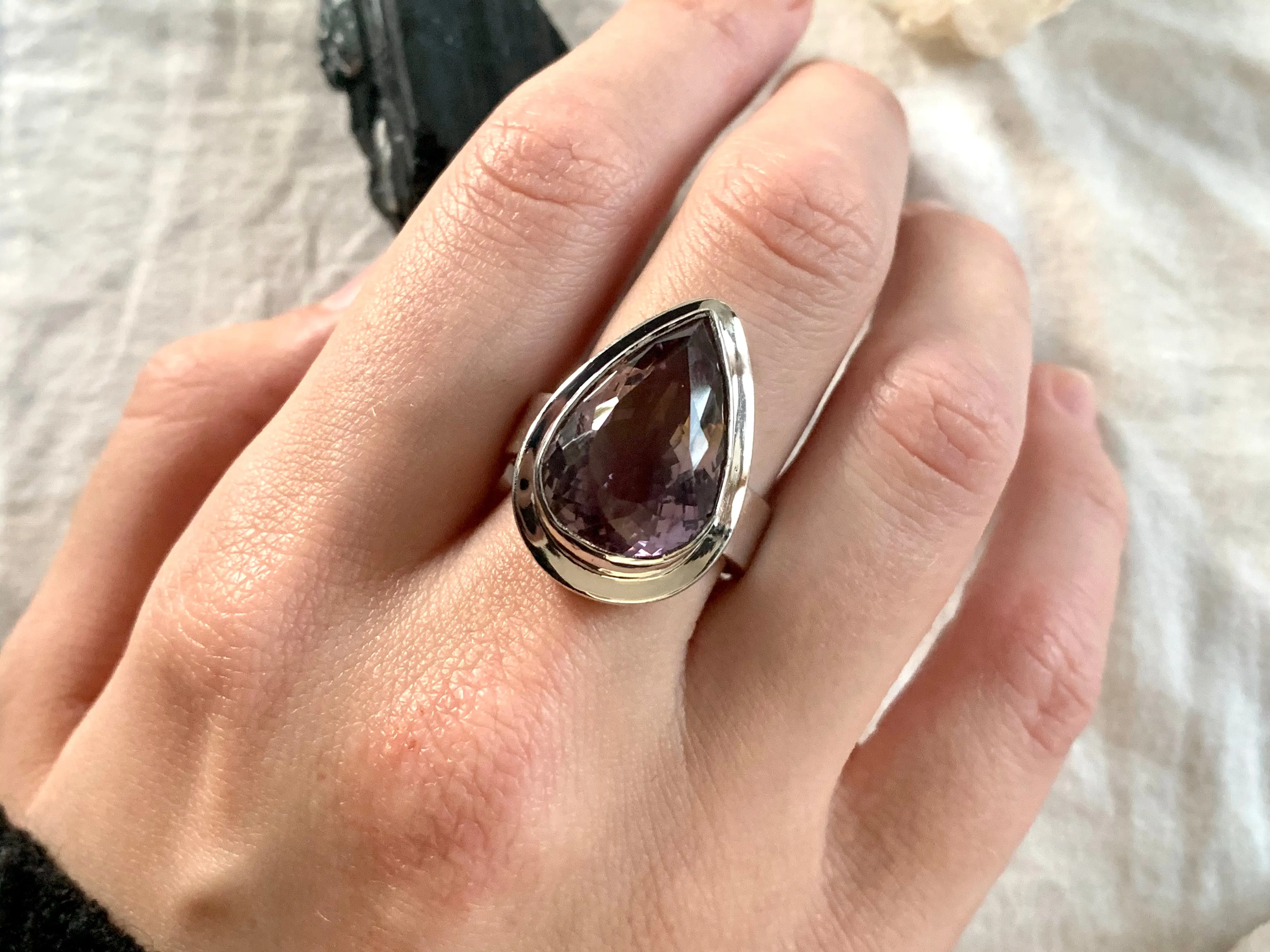 Ametrine Ansley Ring - Large Teardrop (US 9.5)