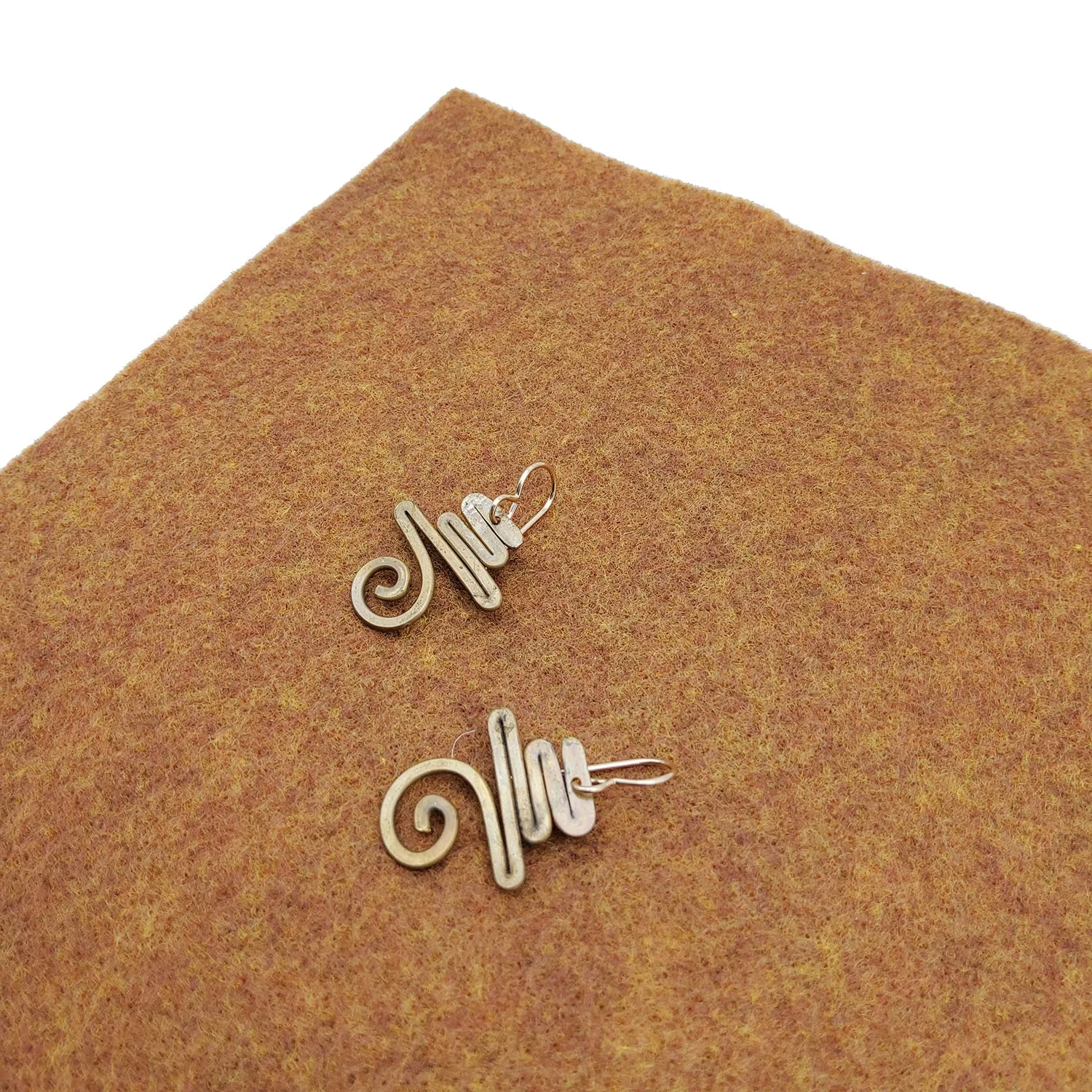 Ancient Modern Brass Earrings