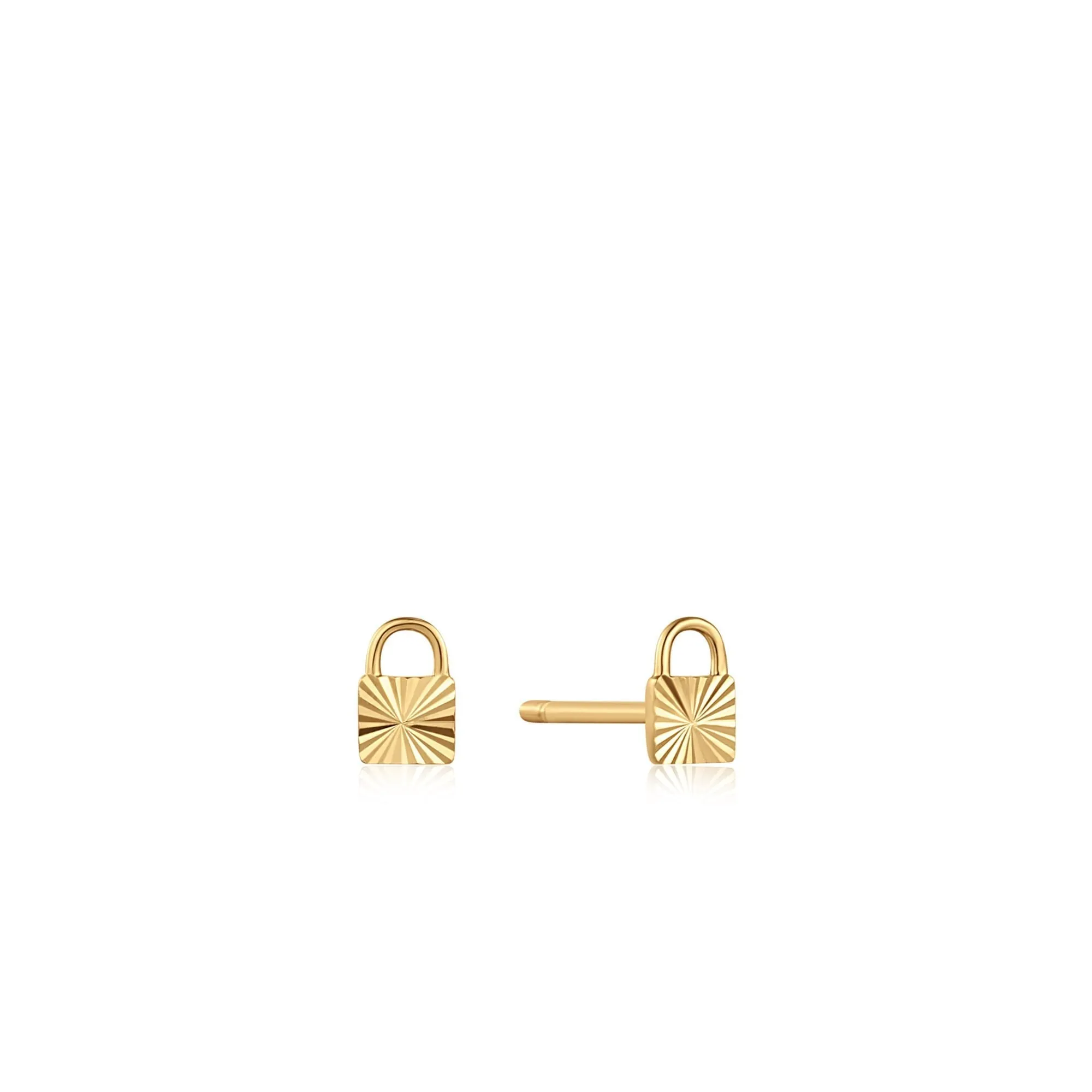 Ania Haie 14kt Gold Padlock Stud Earrings