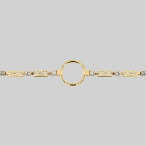 ANNE. CZ & Fancy Link Choker - Gold