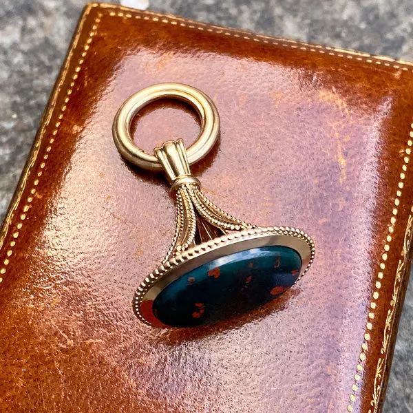 Antique Bloodstone Fob Pendant