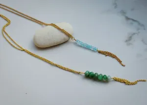 Aquamarine Minimal Necklace