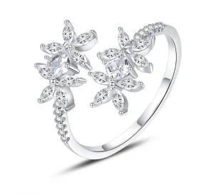 Beautiful Flower CZ Rings