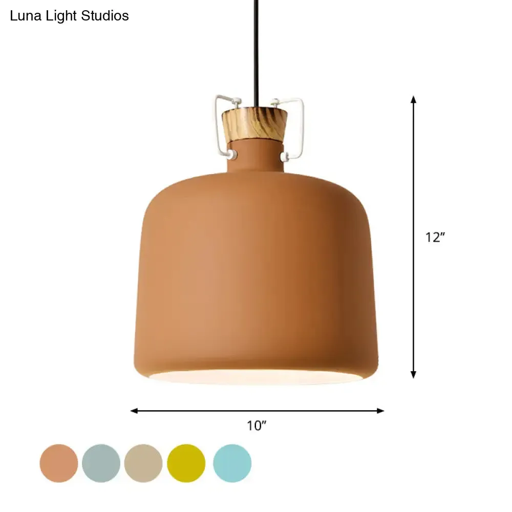 Blue/Gold/Brown Wine Jar Pendant Light with Cork Detailing