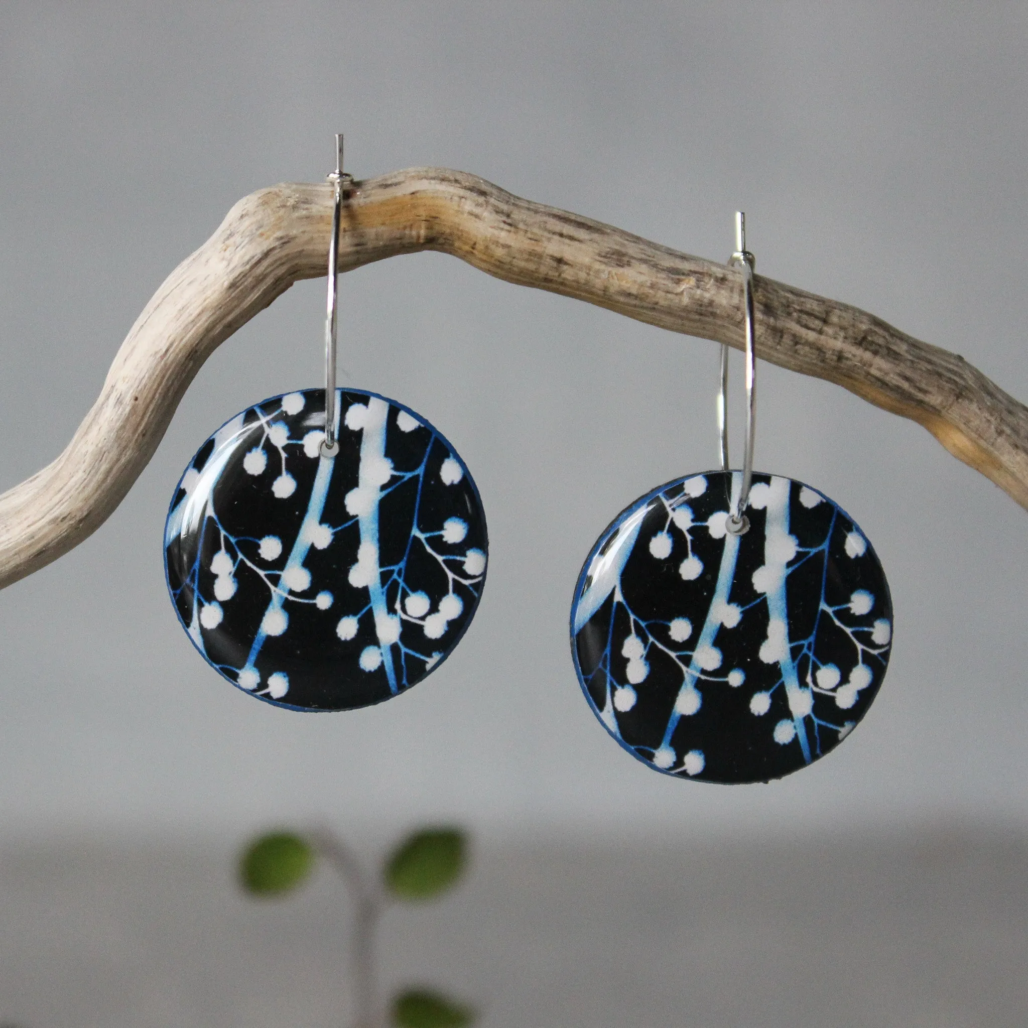 Botanical Cyanotype Earrings