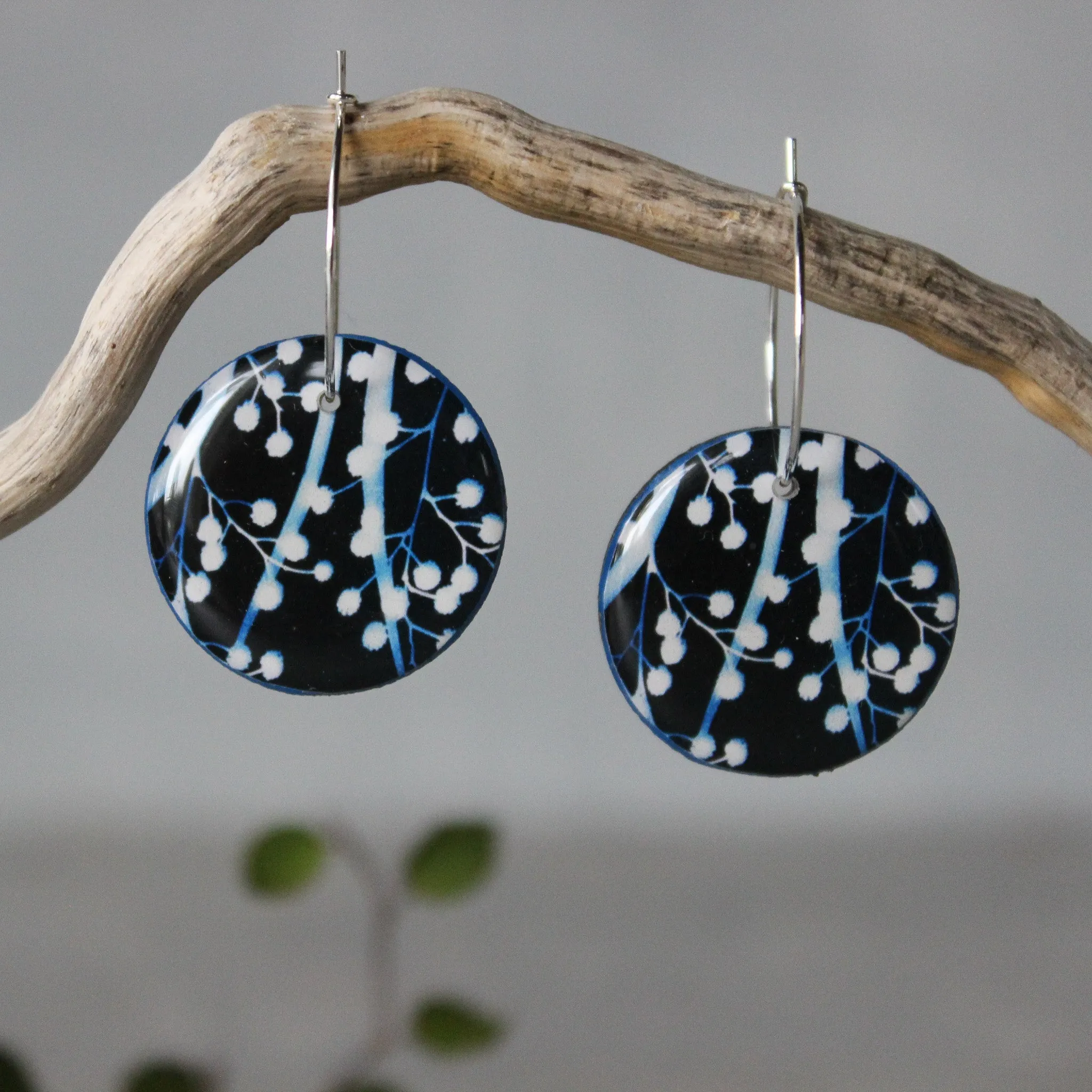 Botanical Cyanotype Earrings