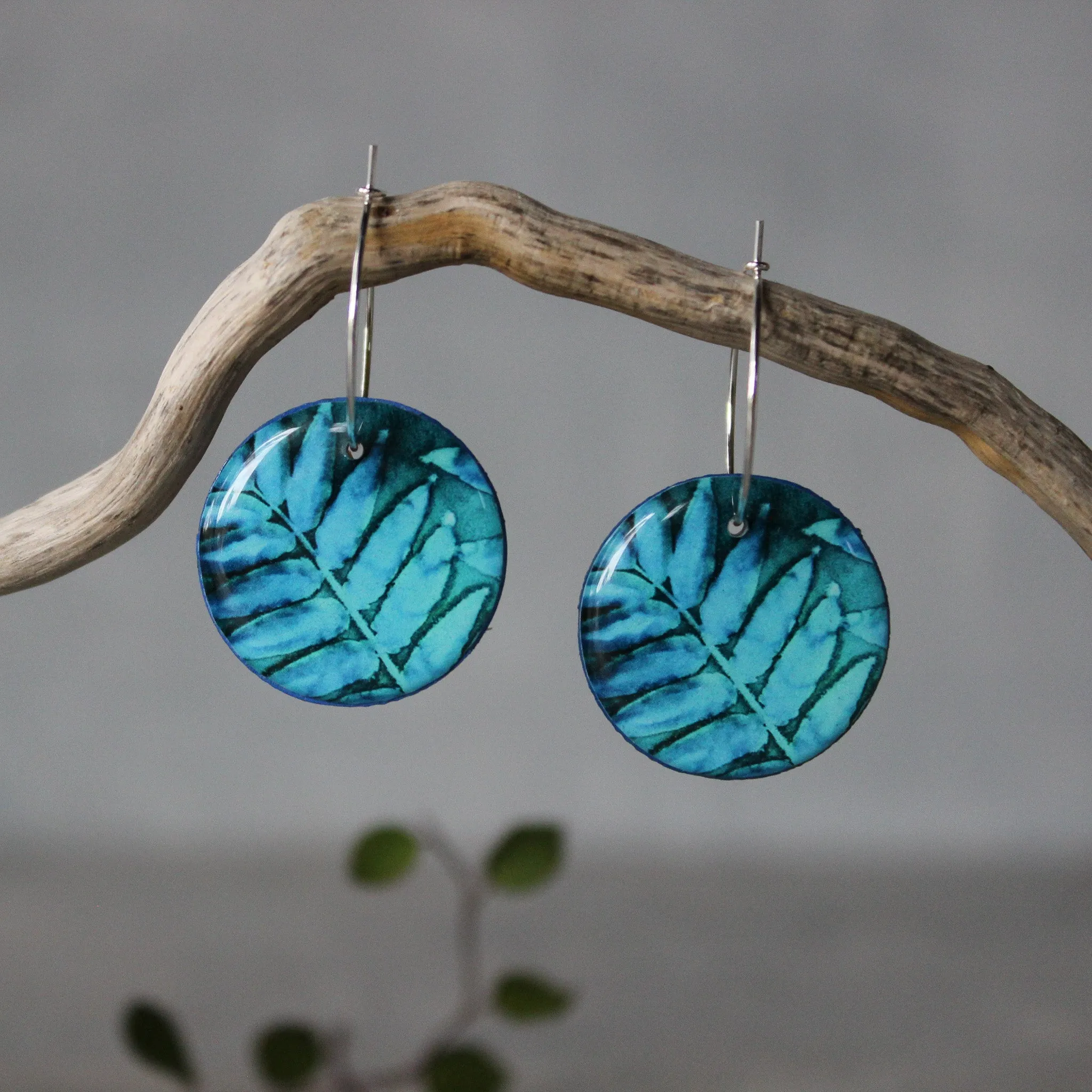 Botanical Cyanotype Earrings