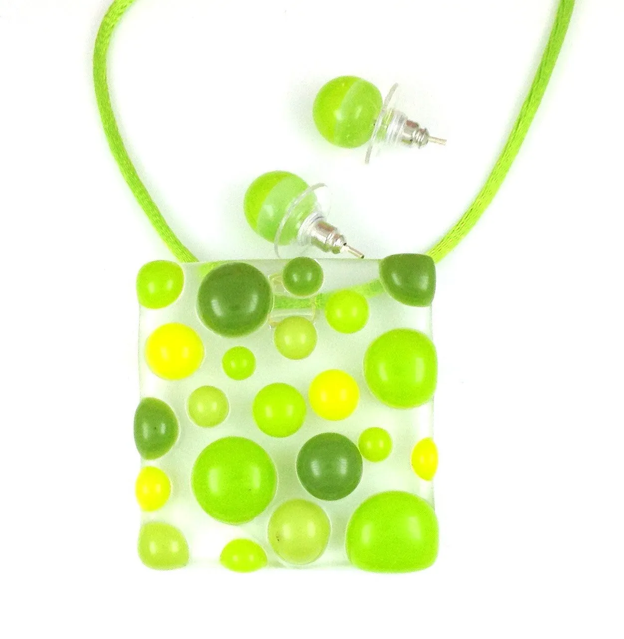 Bubbles Pendant - Lime Green