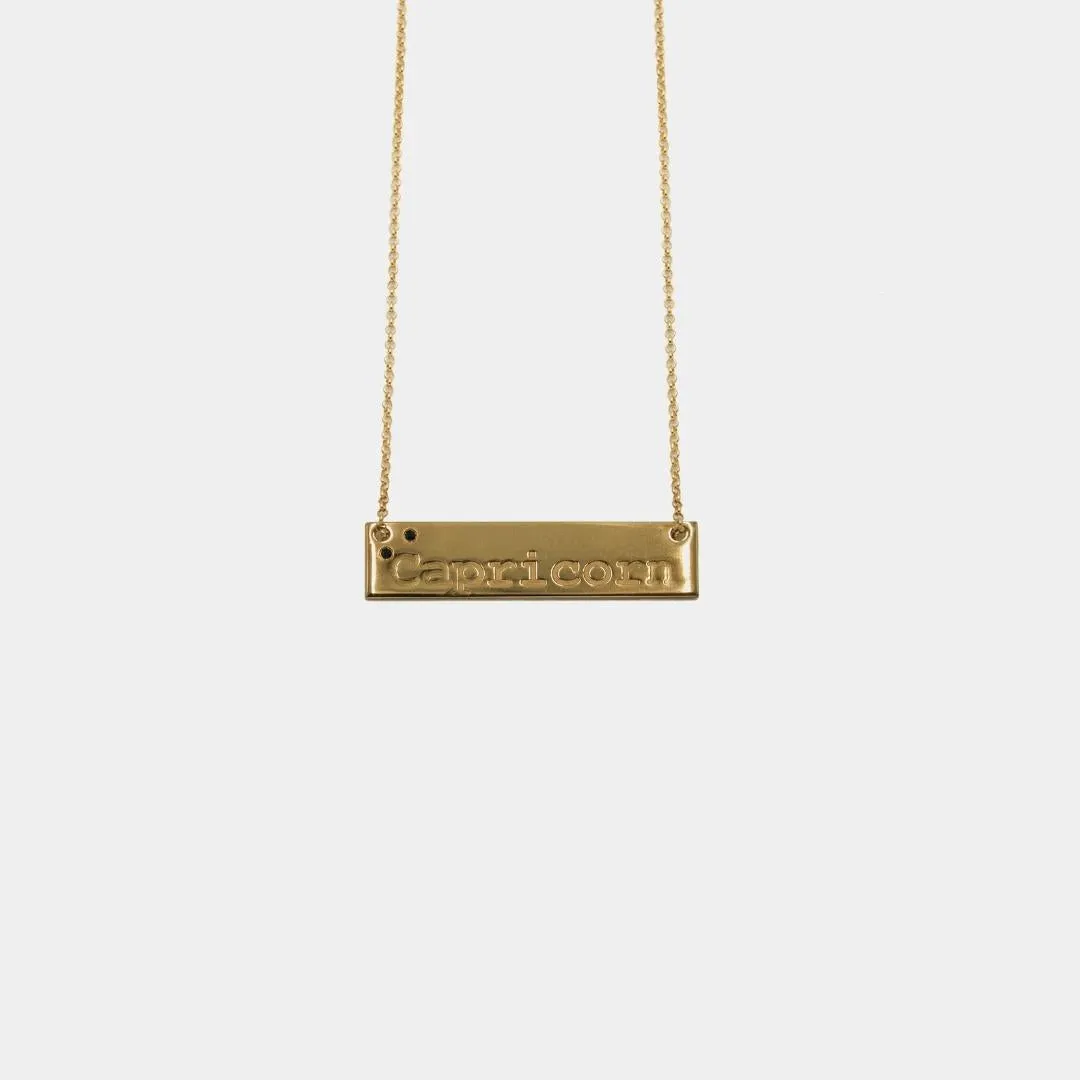 Capricorn - necklace - gold plated