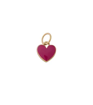 Charm Heart Fuchsia Gold