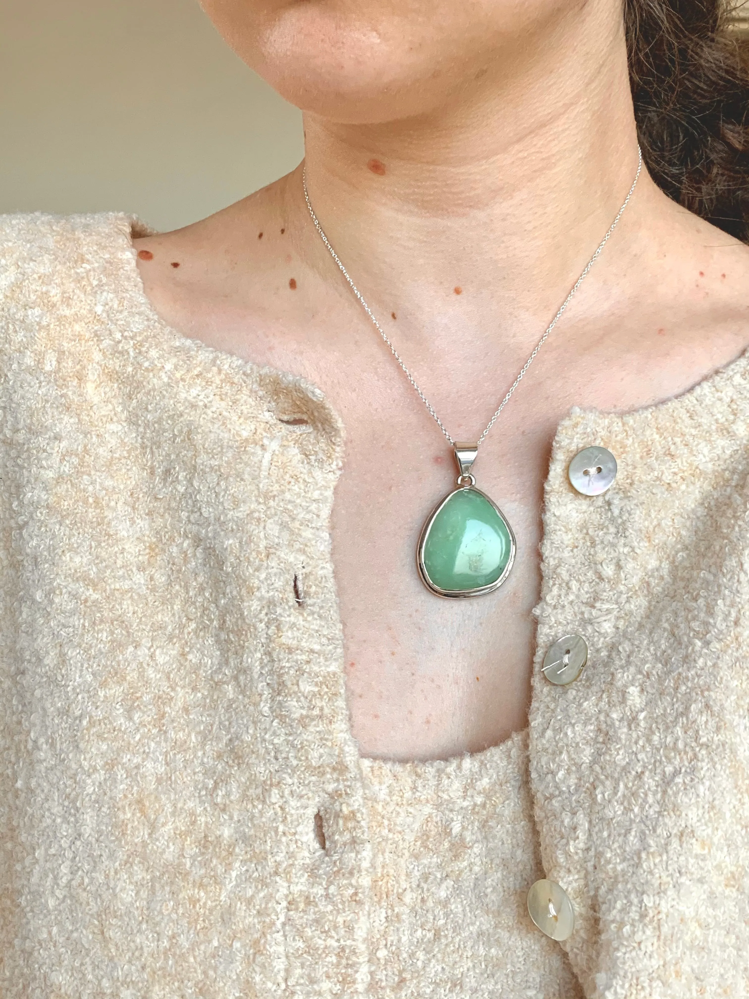 Chrysoprase Ansley Pendant - Freeform