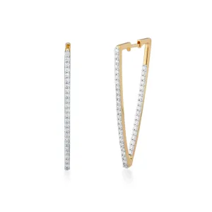 Circled Tria Diamond Earrings