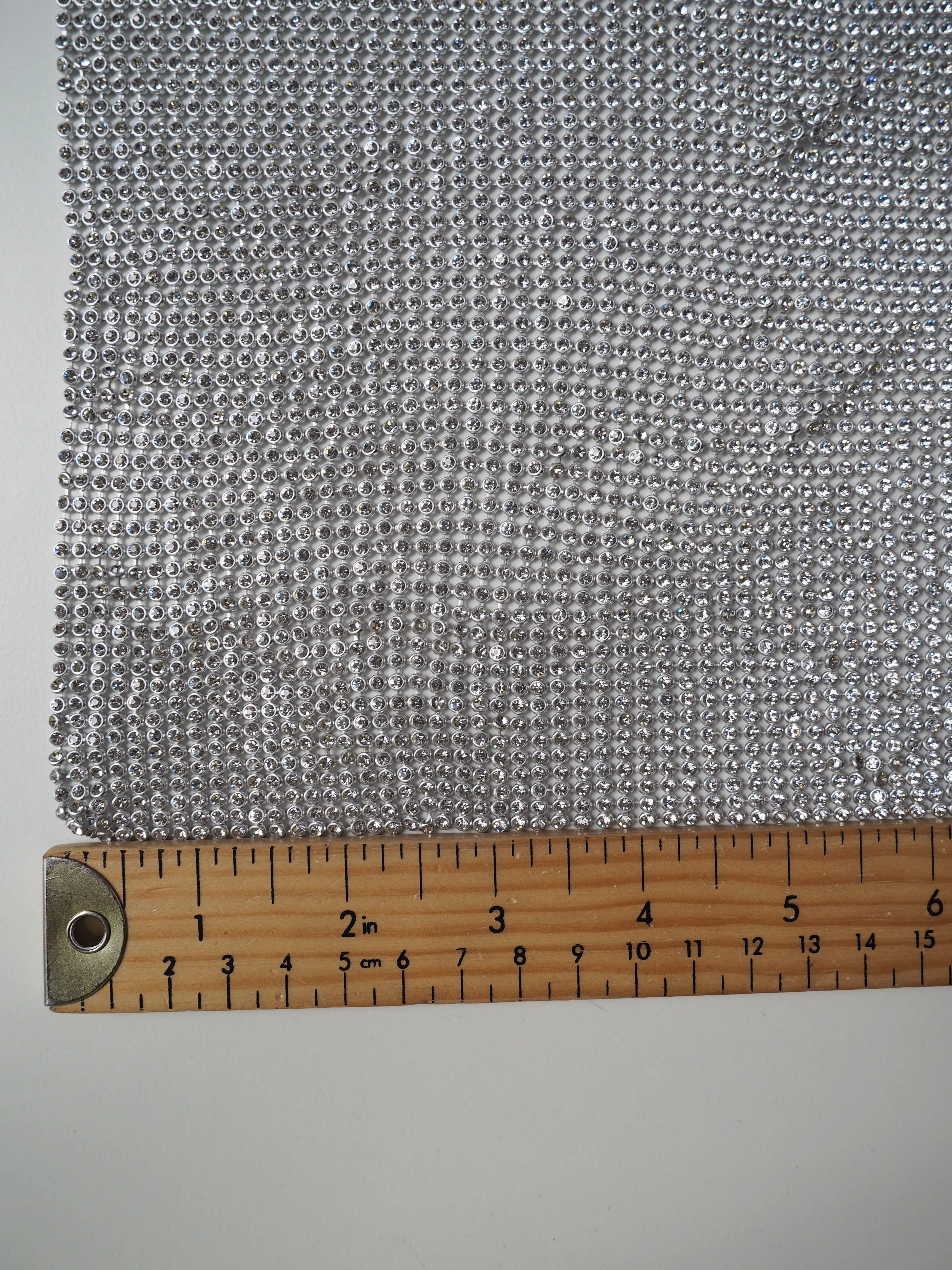 Clear Crystal Silver Chainmail