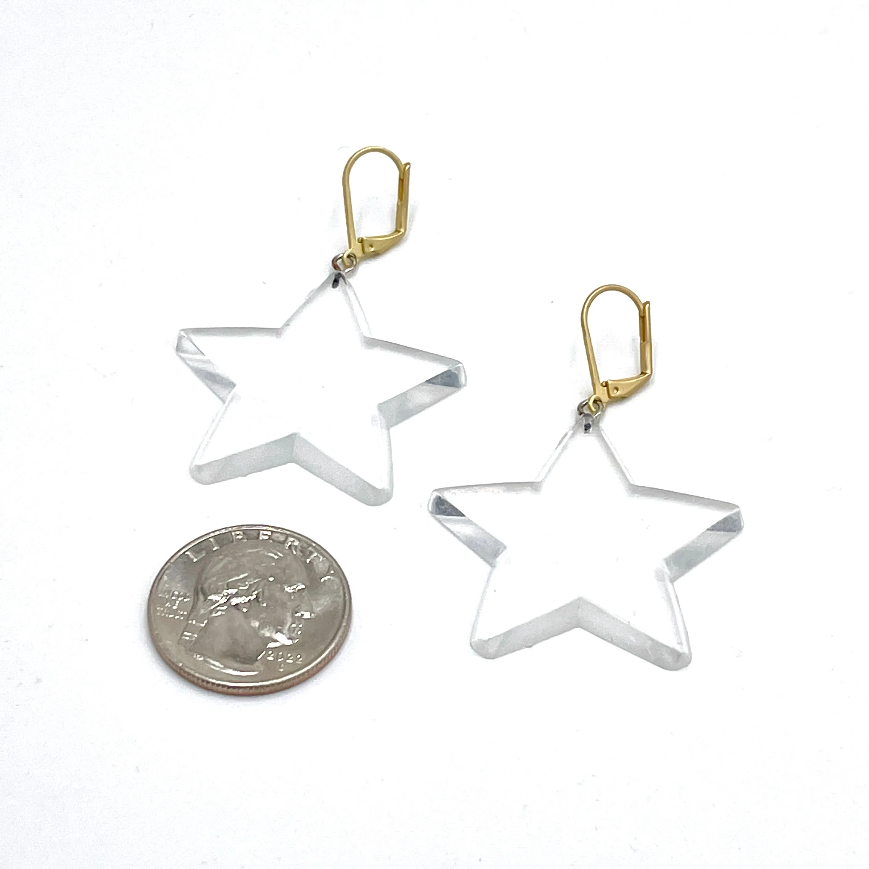 Clear Star Earrings