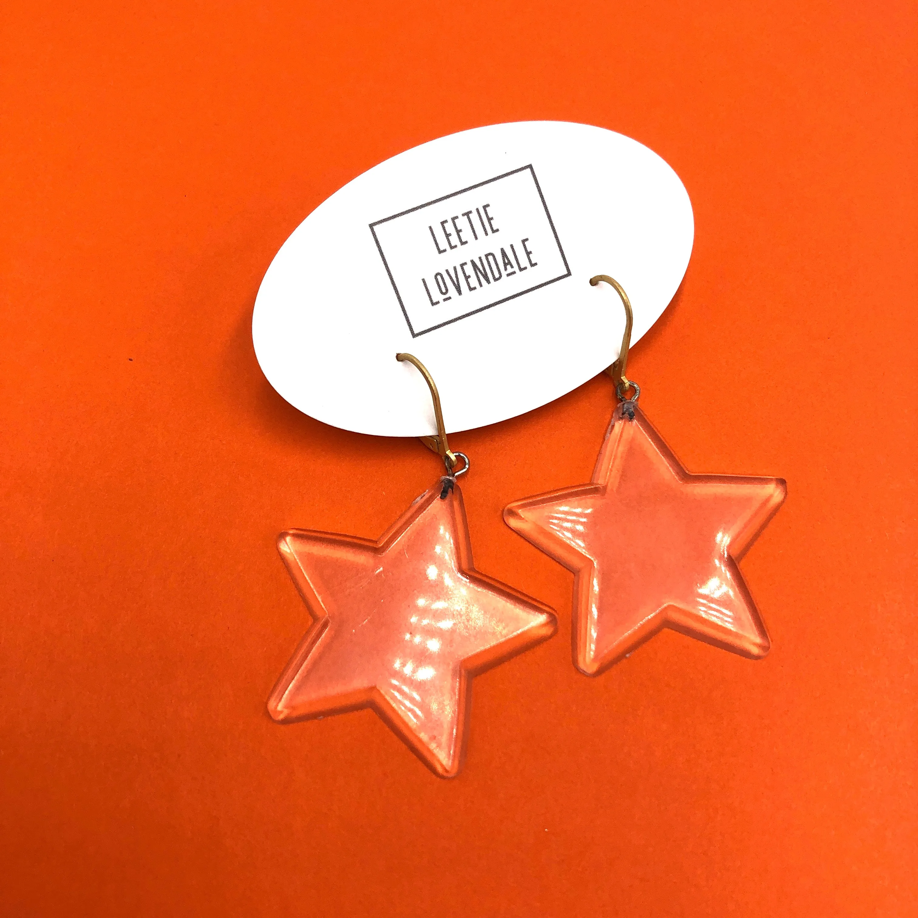 Clear Star Earrings