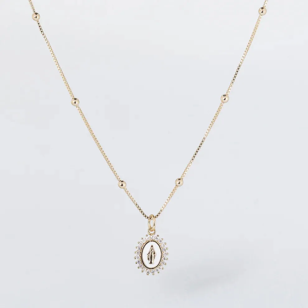 Coastal Grit Our Lady of Lourdes Necklace