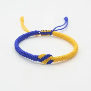 Color Matching Ukraine Bracelet Handmade Woven Jin Gang Knot Double Money Knot Bracelet Couple Truelove Knot Bracelet