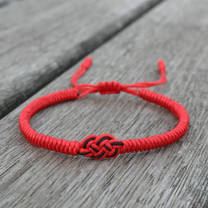 Color Matching Ukraine Bracelet Handmade Woven Jin Gang Knot Double Money Knot Bracelet Couple Truelove Knot Bracelet