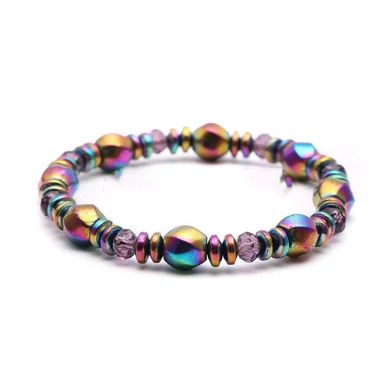 Colored Stone Bracelet New Magnet Hand-Woven Bracelet