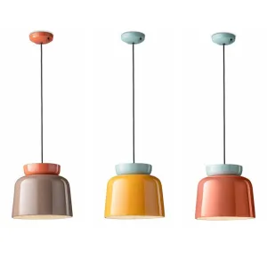 Corcovado Open Pendant in orange/Mocha Brown, Light Blue/Yellow or Light Blue/orange