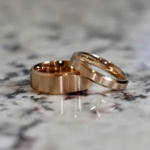 Couples Traditional | Rose Gold Wedding Ring Set