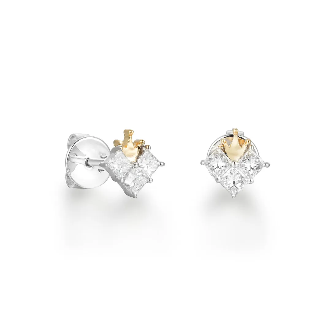 Crown Diamond Earrings